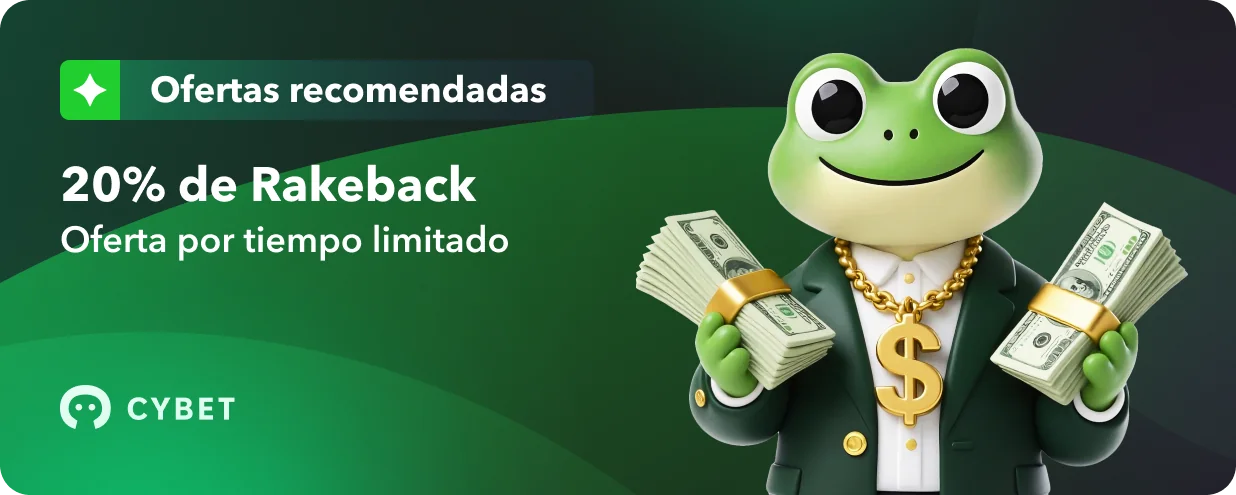 Rakeback del 20 % en Cybet